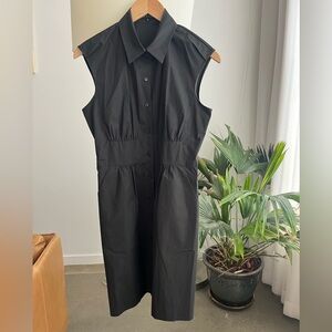 Theory Shalyn Cotton Button-Front Dress